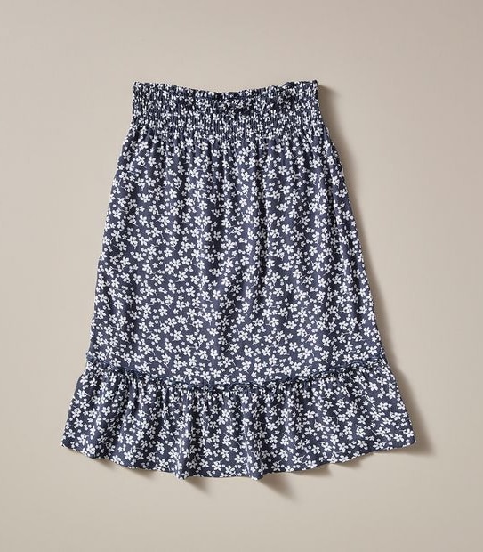 Shirred Waist Skirt