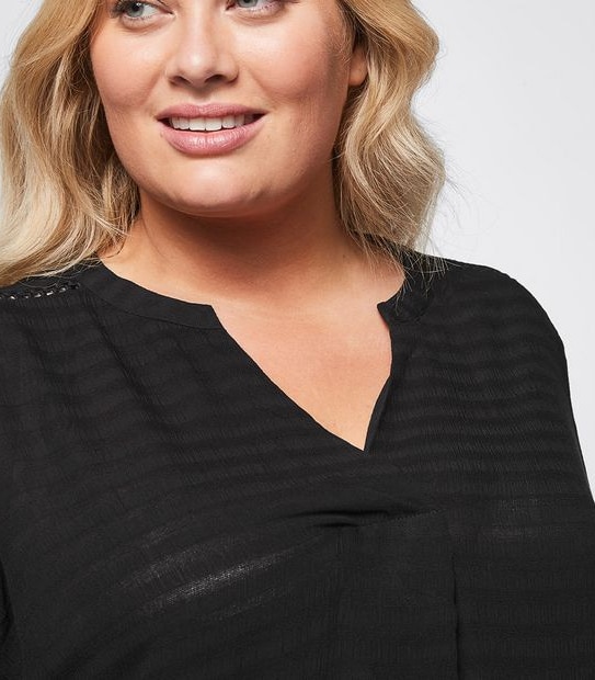 Belle Curve 3/4 Sleeve Tunic Top