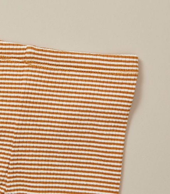 Baby Organic Cotton Rib Stripe Leggings