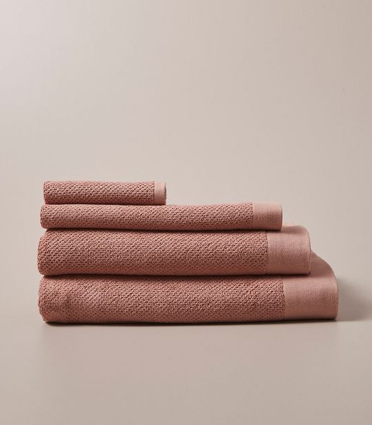 Flynn Cotton and Viscose derived from Bamboo Face Washer - Blush