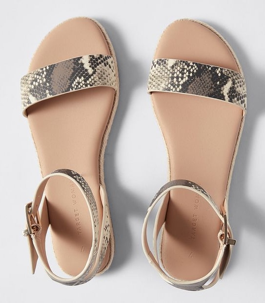Miami Flat Espadrille Sandals - Snake Print