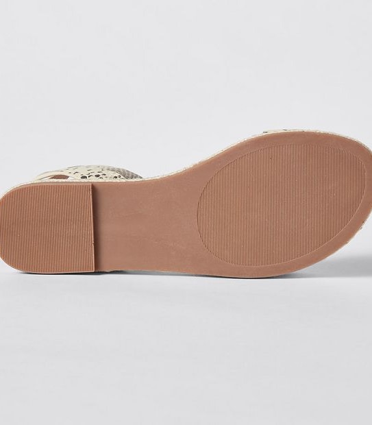 Miami Flat Espadrille Sandals - Snake Print