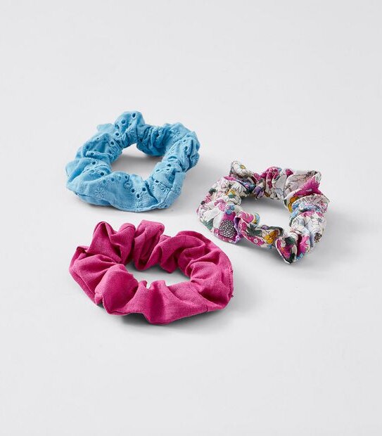 3 Pack Floral Scrunchies