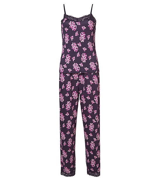 Floral Pyjama Set - Purple