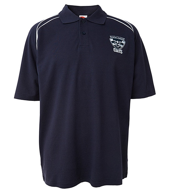 Men's Short Sleeve AFL Pique Polo - Geelong Cats