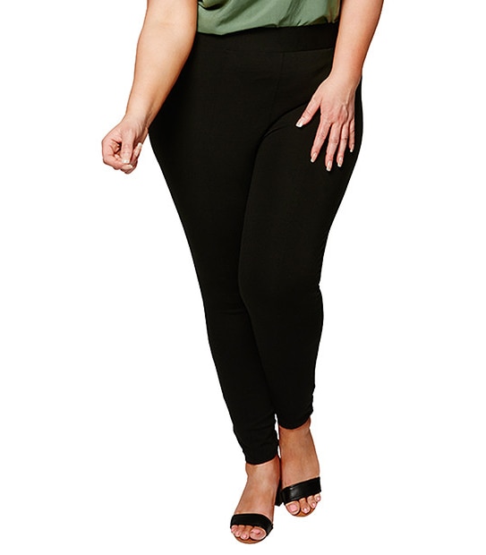 Belle Curve Ponte Treggings - Black