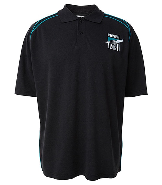 Men's Short Sleeve AFL Pique Polo - Port Adelaide