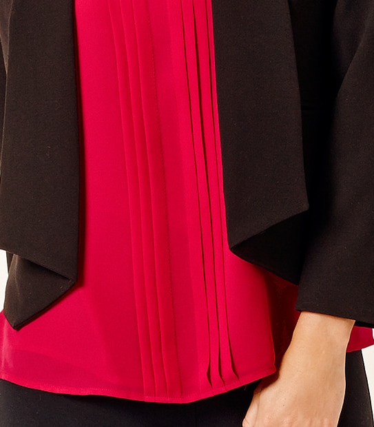 City Dressing Shawl Collar Jacket - Black