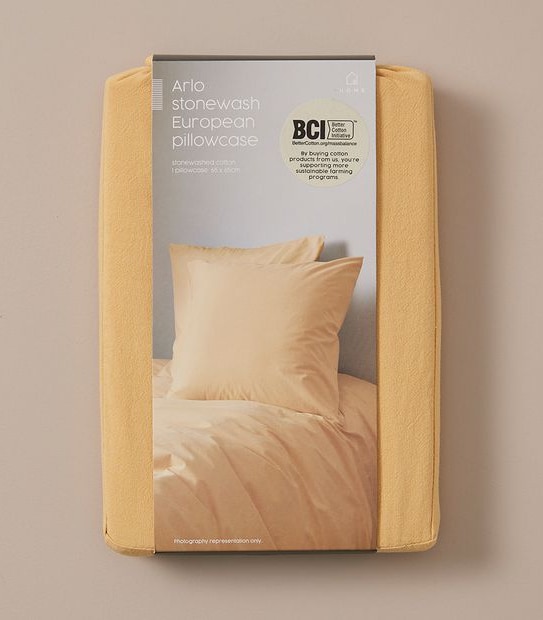 Arlo Stonewash European Pillowcase