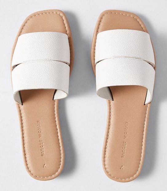 Maldives Flat Slide Shoes - White