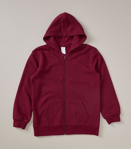 School Fleece Zip Thru Hoodie