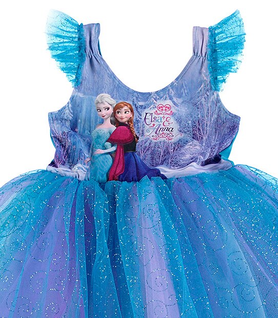 Disney Frozen Tulle Sleeve Dress