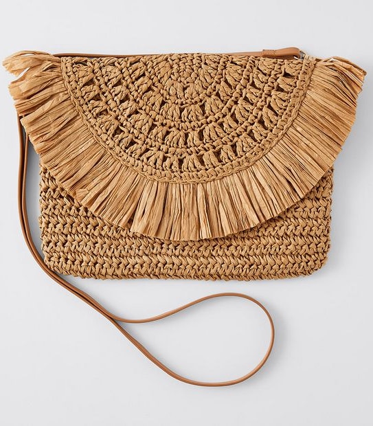 Straw Cross Body Bag - Natural