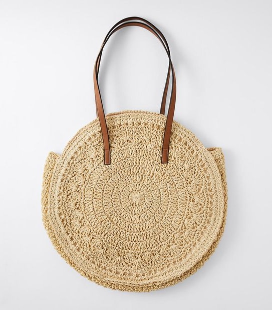 Round Tote Bag - Natural
