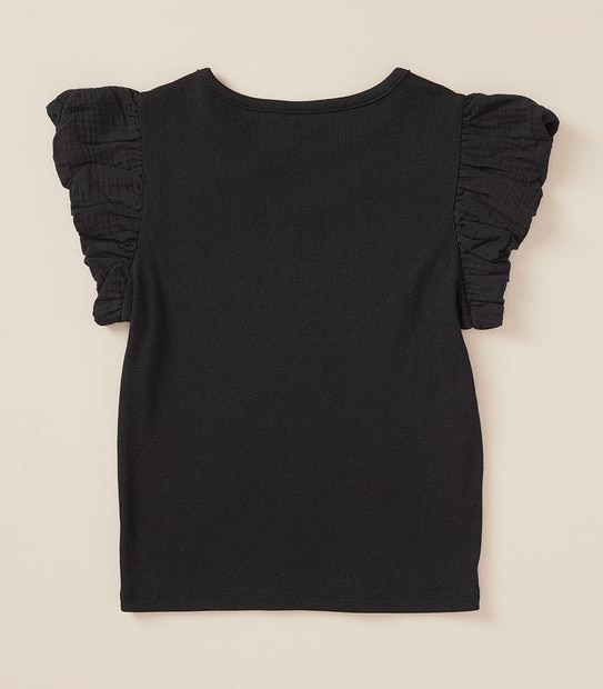 Rib Puff Sleeve T-shirt