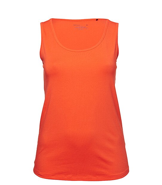Belle Curve Scoop Neck Tank - Orange