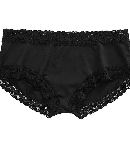 Micro Lace Boyleg Briefs - Black 3 of 3