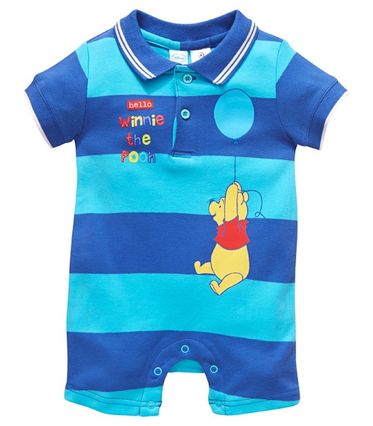 Disney Pooh Polo Romper - Blue