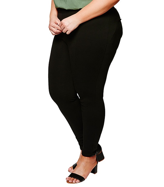 Belle Curve Ponte Treggings - Black
