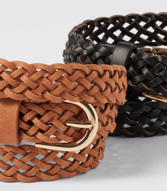 2 Pack Plait Belts
