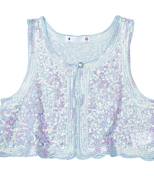 Girls' Mesh  Sequin Vest