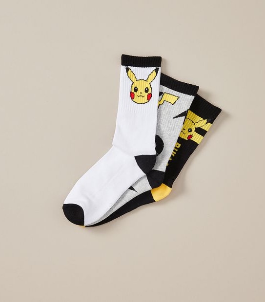 3 Pack Pokemon Socks