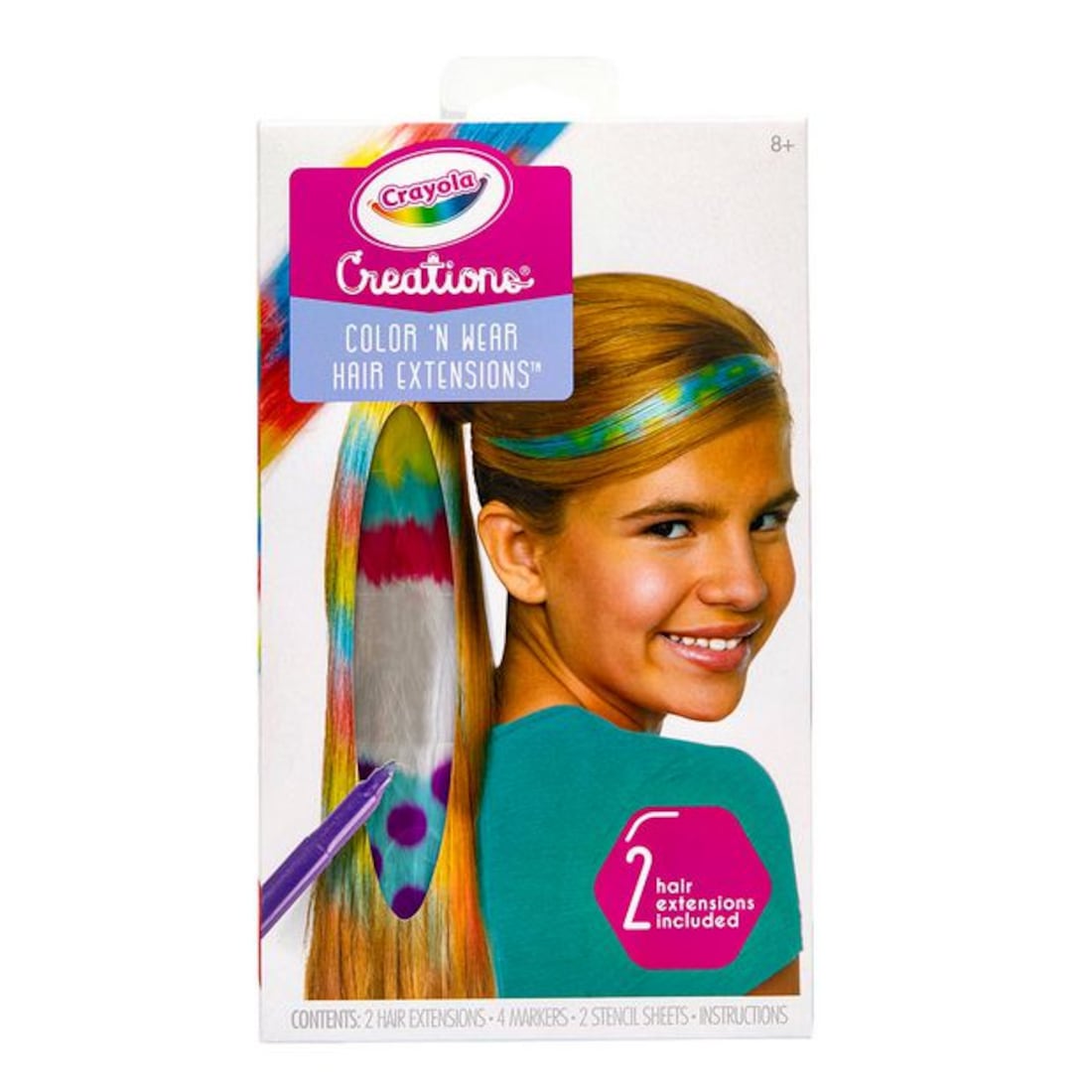 crayola creations color n wear hair extensions target australia