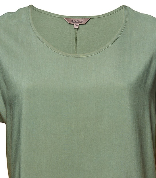 Belle Curve Woven Front T-Shirt - Seaspray 5 of 5