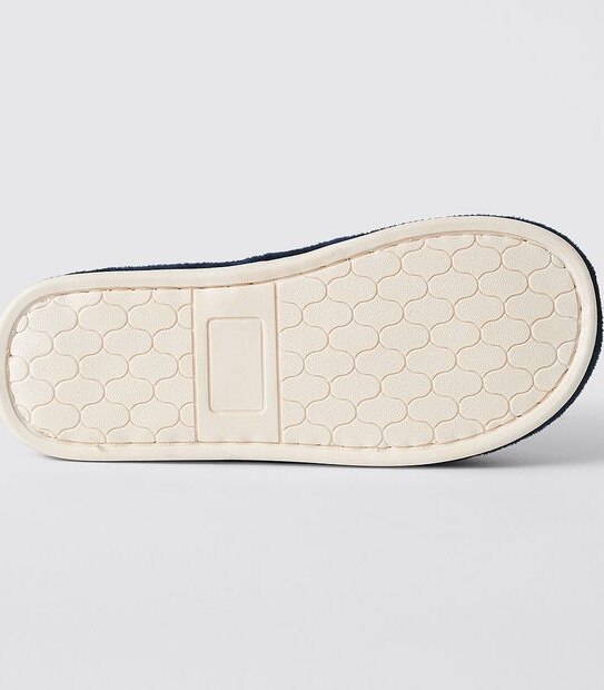 Sophia III Polka Dot Slipper Scuffs - Navy