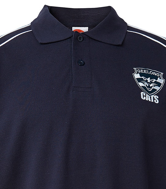 Men's Short Sleeve AFL Pique Polo - Geelong Cats