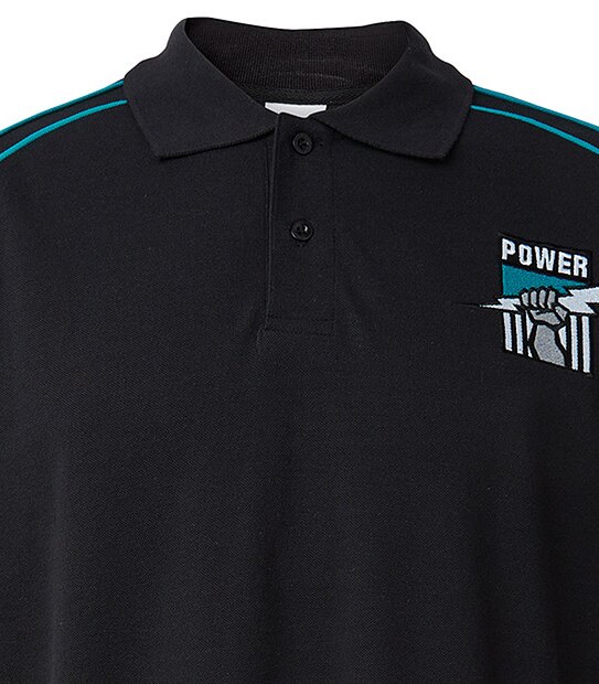 Men's Short Sleeve AFL Pique Polo - Port Adelaide