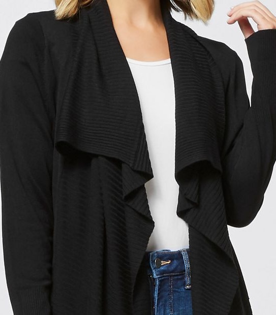 Waterfall Cardigan - Black
