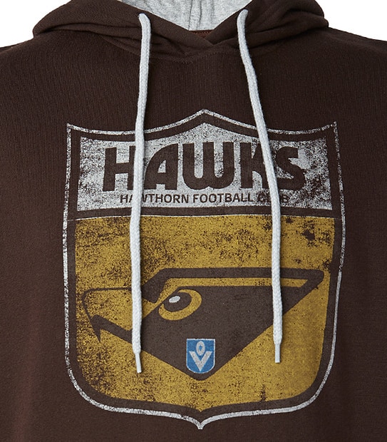 Men's AFL Retro Hooded Jumper - Hawthorn