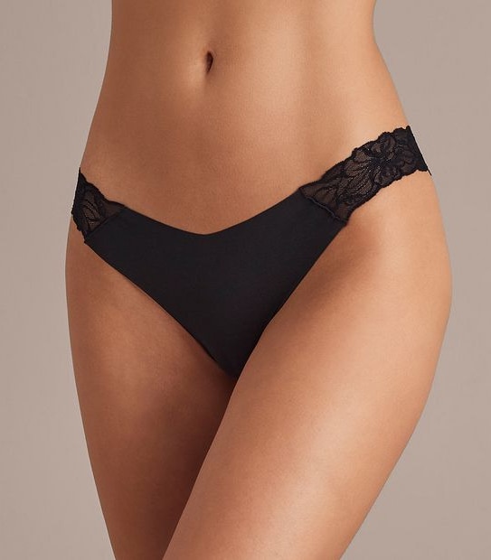 Lacey No Show Brazilian Briefs - Lily Loves - Black