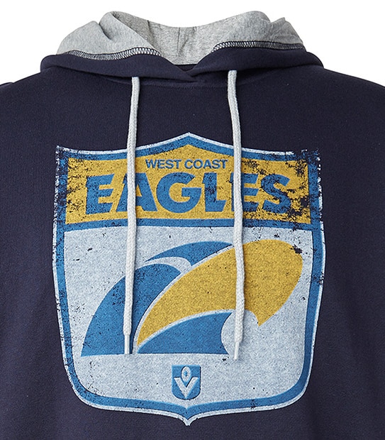 Men's AFL Retro Hooded Jumper - Westcoast Eagles