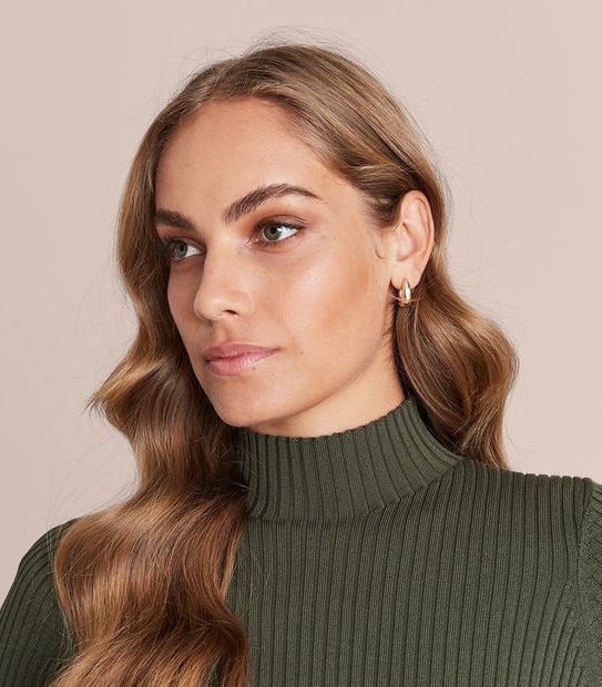 Preview High Neck Rib Knit Top