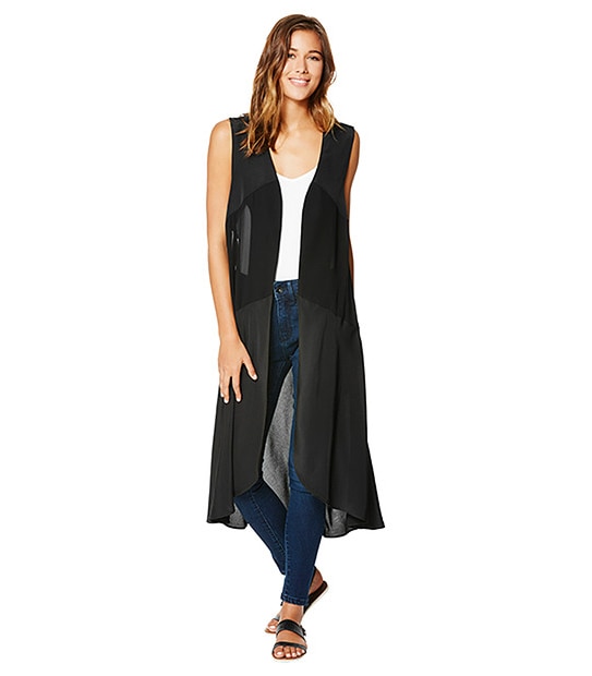Lily Loves Longline Vest - Black
