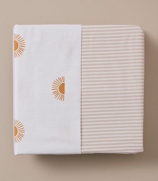 bub. 2 Pack Fitted Bassinet Sheets