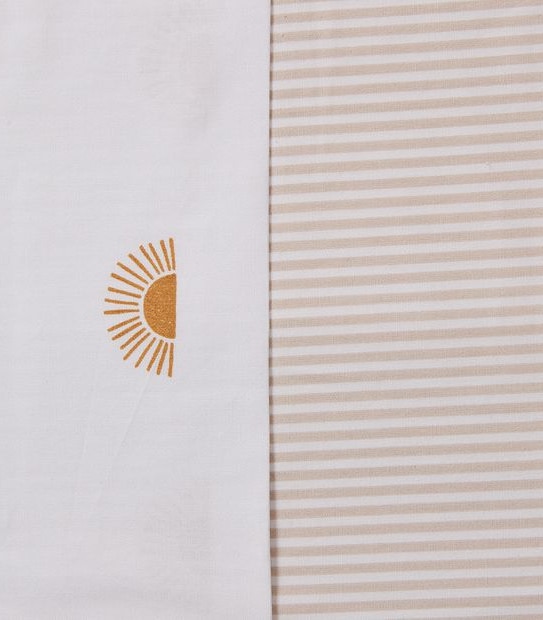 bub. 2 Pack Fitted Bassinet Sheets