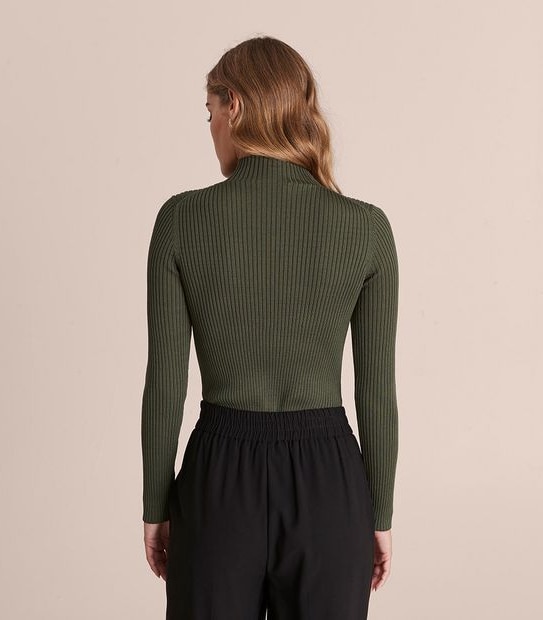 Preview High Neck Rib Knit Top