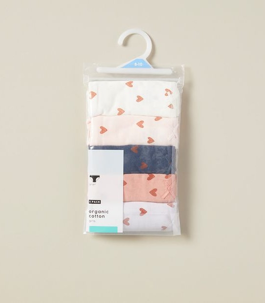 5 Pack Organic Cotton Briefs