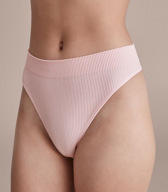 Lily Loves Ribbed Seamfree High Waisted G-String Briefs; Style: LGS02076