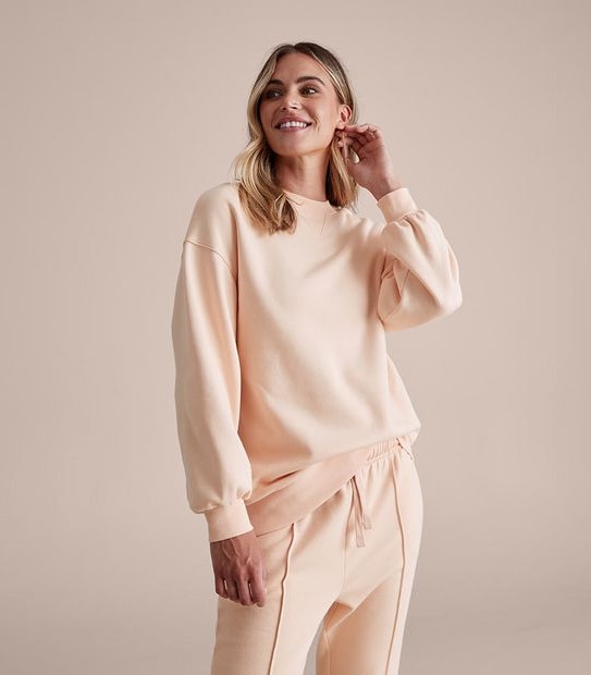 Active Oversized Fleece Crew Jumper
