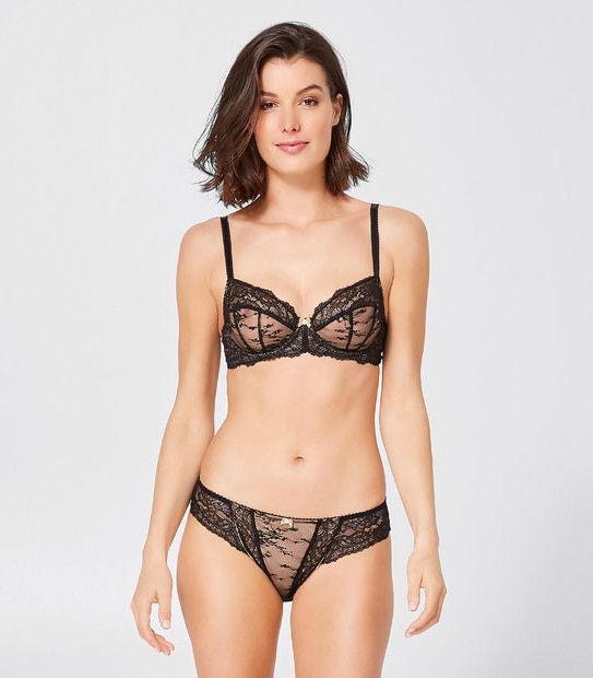 Preview Lace Soft Cup Underwire Bra - Black