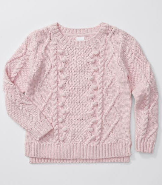 Cable Pom Pom Knit Jumper