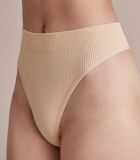 Lily Loves Ribbed Seamfree High Waisted G-String Briefs; Style: LGS02076