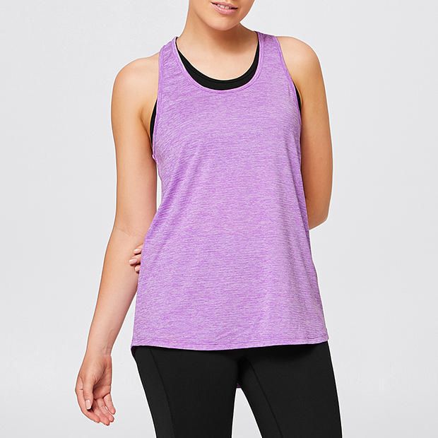 Active Racer Tank With Built-It Crop Active Racer Tank With Built-It Crop