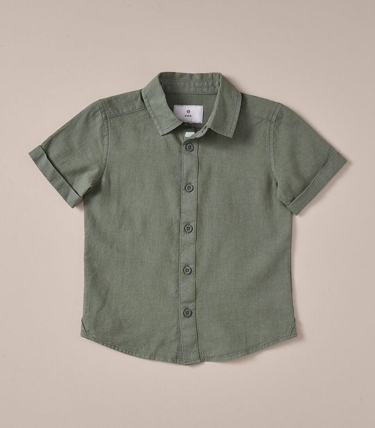 245226_02 SS SHIRT TEXTURE - DUCK GREEN