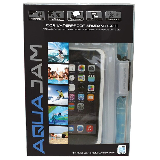 AquaJam Waterproof Armband Mobile Case - White AquaJam Waterproof Armband Mobile Case - White