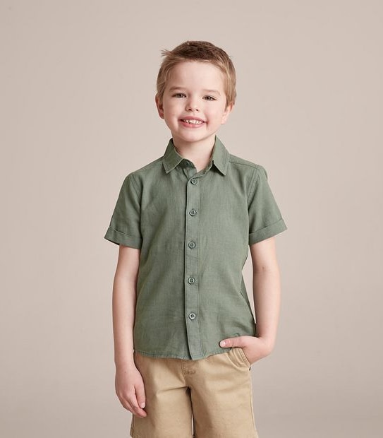 245226_02 SS SHIRT TEXTURE - DUCK GREEN